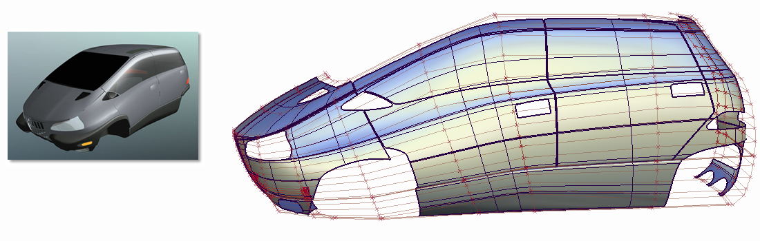 Example of using many CVs in Automotive concept design Example of using many CVs in Automotive concept design
